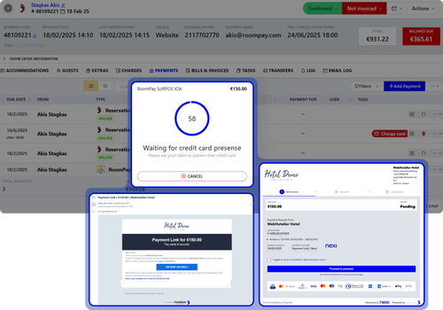 Screenshot of the hotelizer statistics dashboard