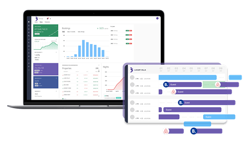 Screenshot of loggia pms main dashboard