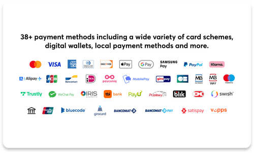 Screenshot of payment methods available at roompay