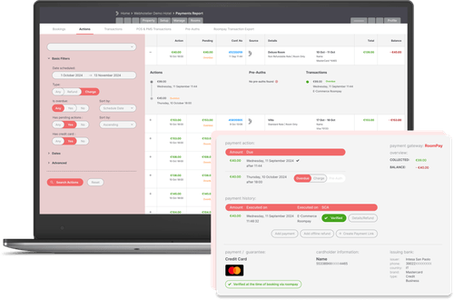 Screenshot of payment process from roompay