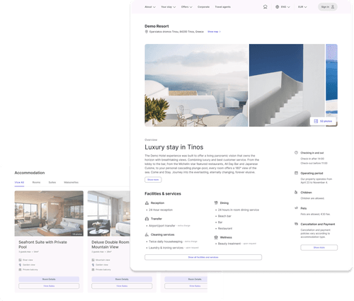 Screenshot of property details page