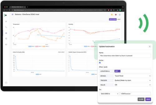 Screenshot of EtherSense's platform